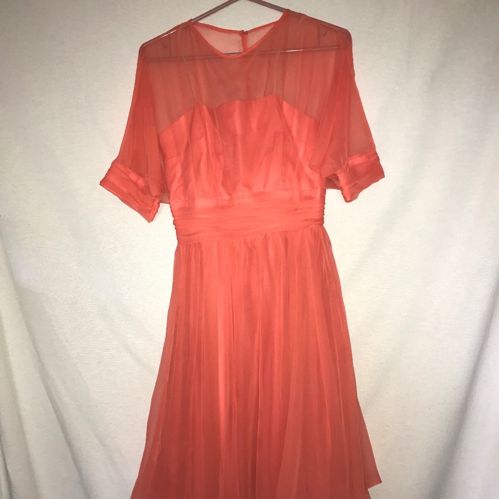 Beautiful Vintage Miss Elliette Coral Party Dress-Miss Elliette California